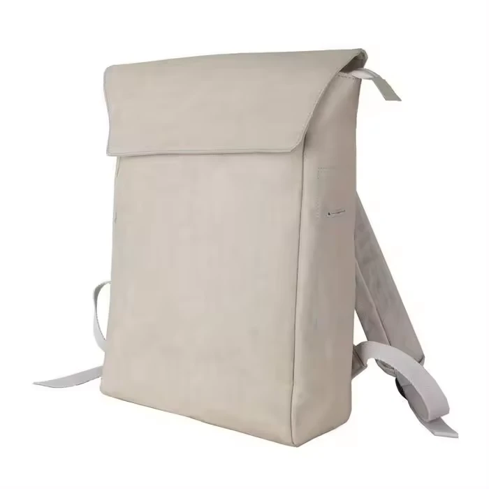 Grey Washable Kraft Paper Durable Backpack