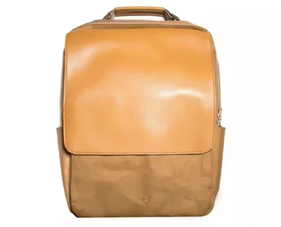 Folding PU Top Flap Washable Kraft Daim Ntawv Hnab